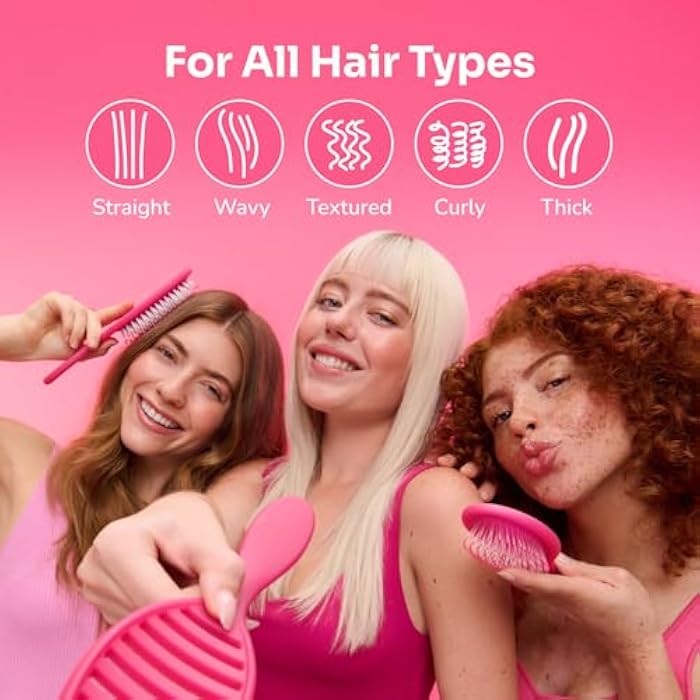 Wet Brush Mini Detangler Hair Brushes - Black - Image 3